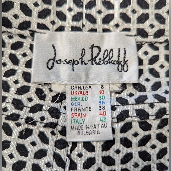 Joseph Ribkoff Monochrome Patterned Trousers - Picture 6 of 6